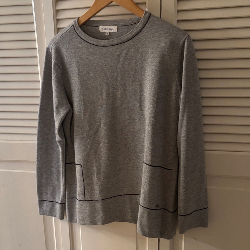 Calvin Klein Heather Gray Crew Neck Sweater